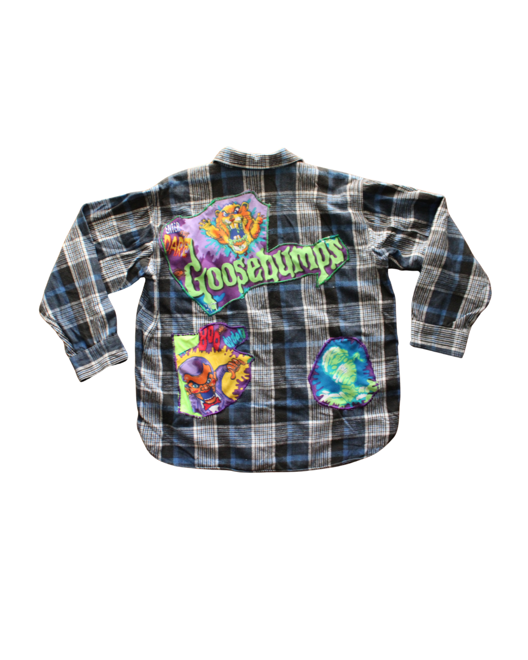 Nightmare Fuel Goosebumps Patchwork Flannel