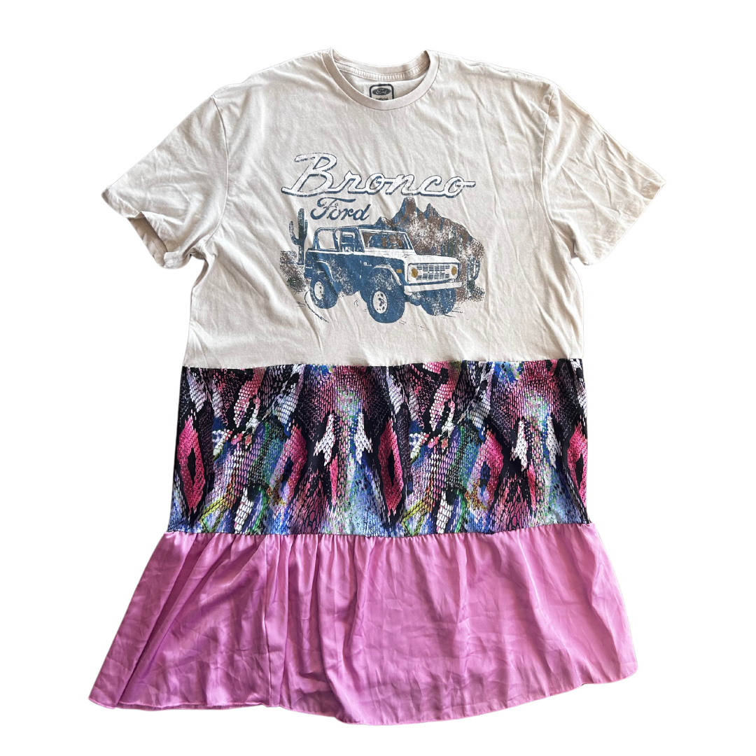 Upcycled Ford Bronco T-Shirt Dress | Handmade