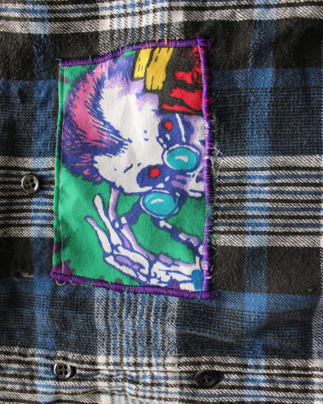 Nightmare Fuel Goosebumps Patchwork Flannel