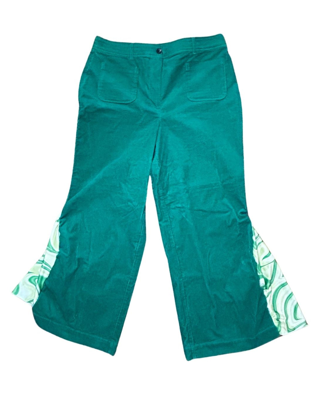 Emerald Flow Wide-Leg Pants
