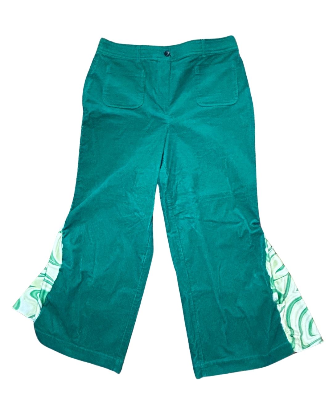 Emerald Flow Wide-Leg Pants