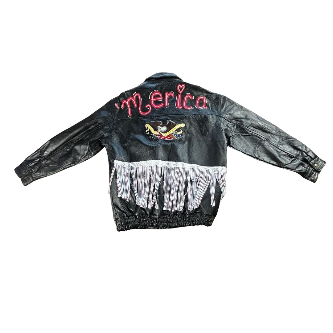 Upcycled “’Merica” Fringe Jacket — Loud, Proud &amp; One-of-a-Kind