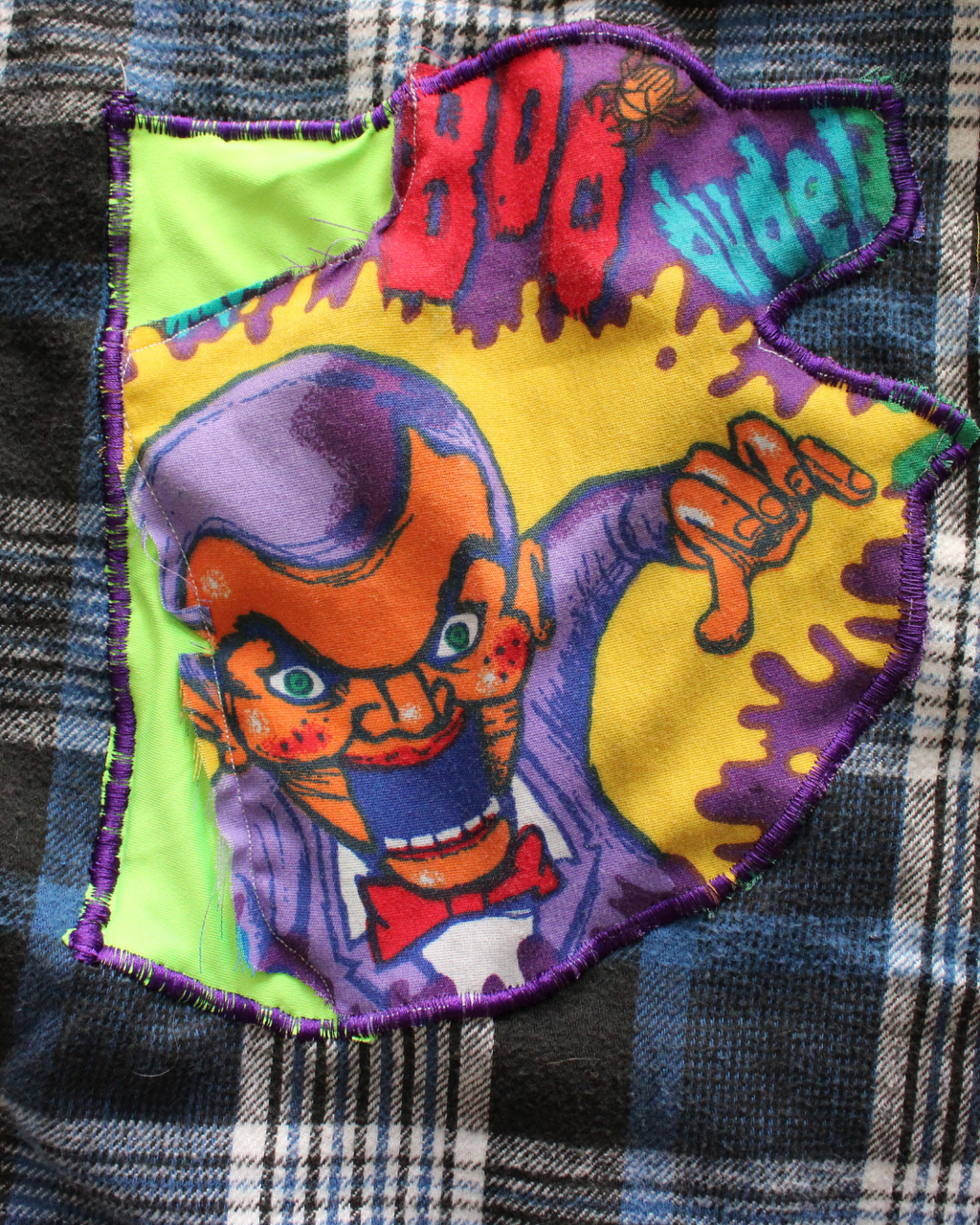 Nightmare Fuel Goosebumps Patchwork Flannel