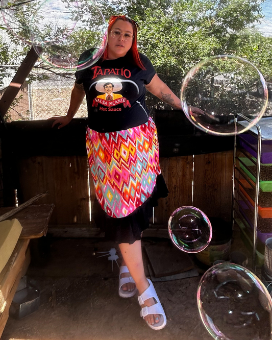 Tapatío Hot Sauce Dress – Handmade & Upcycled