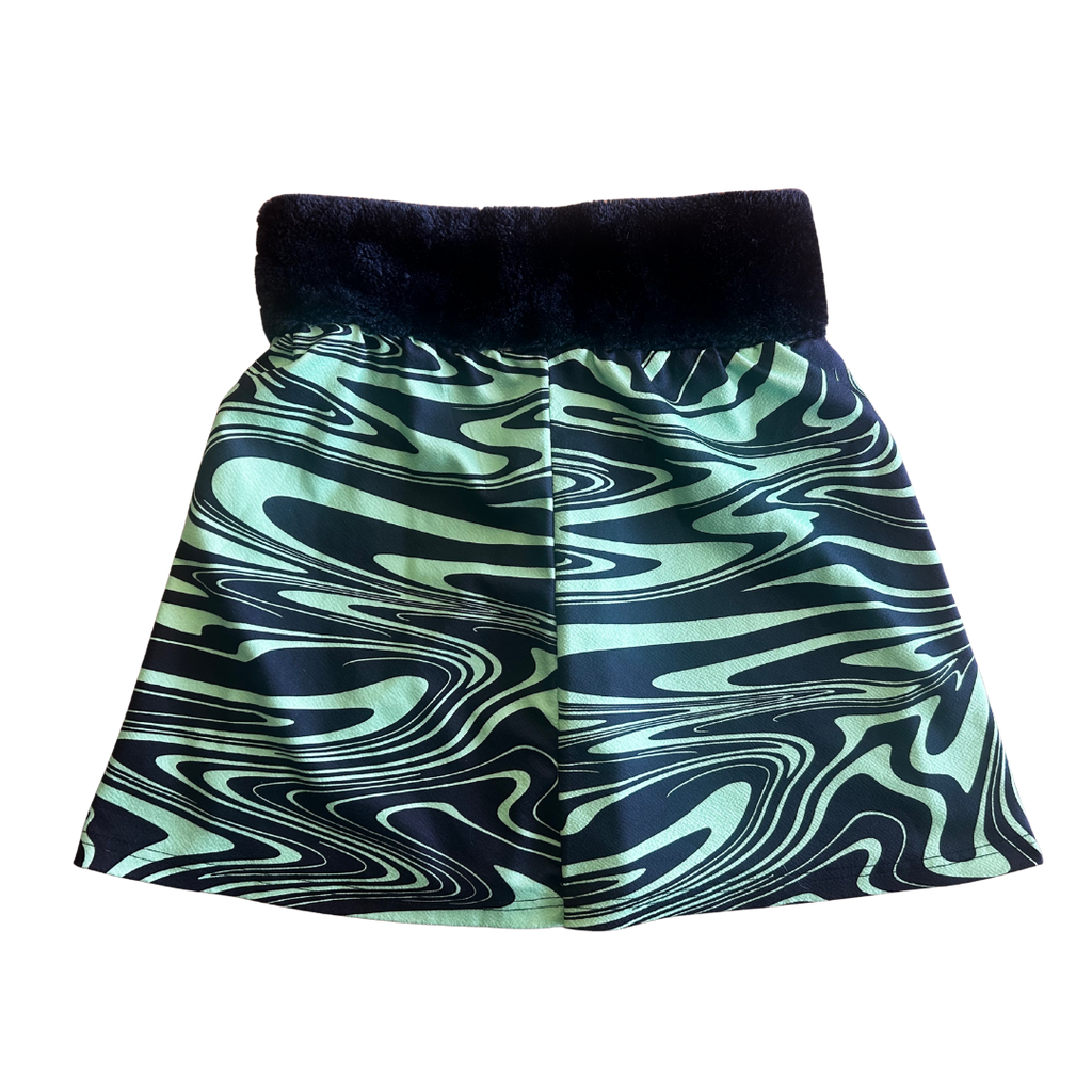 Alien Wave Mini Skirt – One of a Kind Upcycled Statement Piece