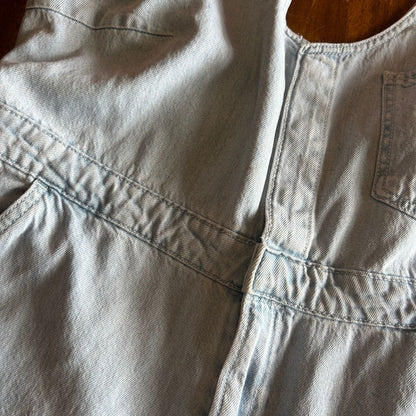 Upcycled Denim Jumpsuit – Wide-Leg & Backless | Reworked from Vintage Dress | Handmade in Arizona