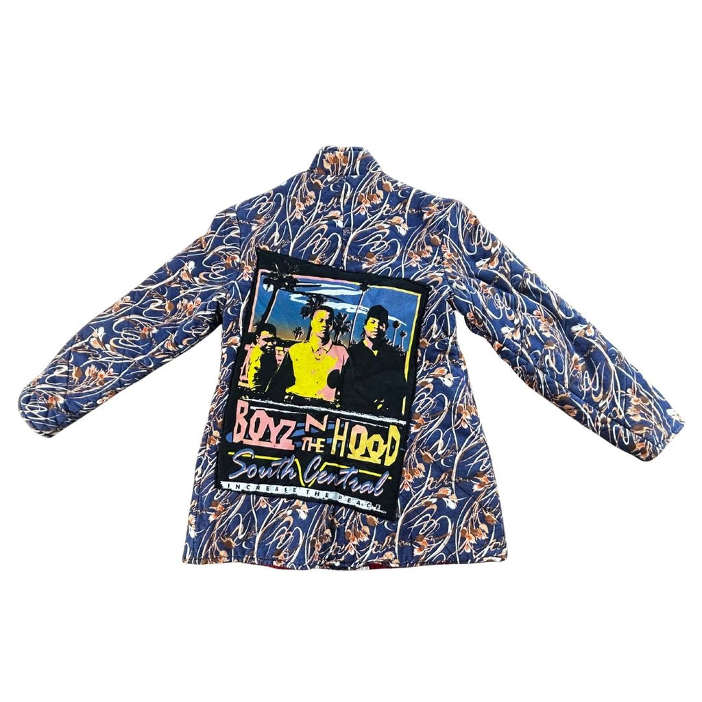Upcycled Boyz n the Hood Statement Jacket — Bold, Retro &amp; One-of-a-Kind