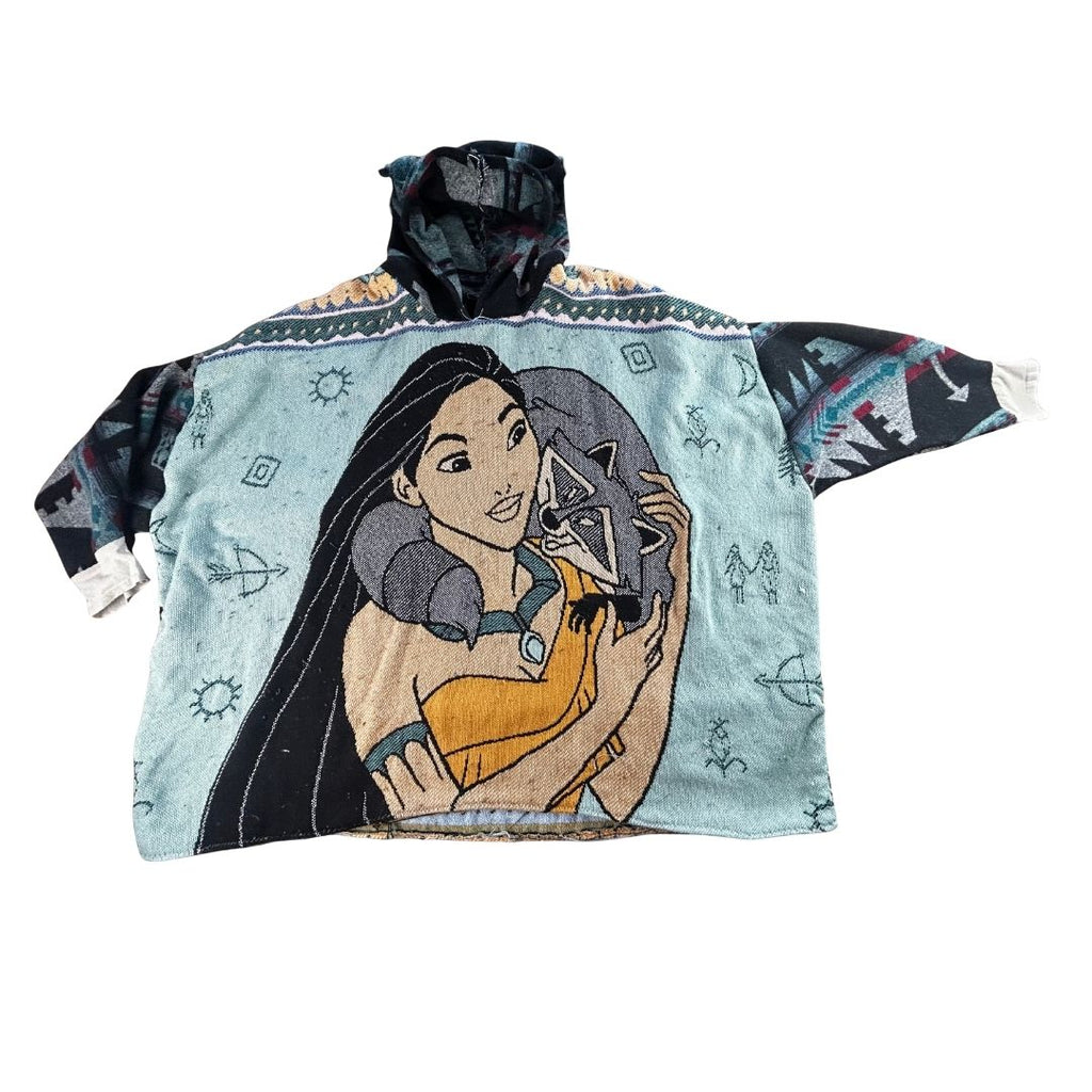 Upcycled Oversized Blanket Hoodie — Pocahontas Edition (One-of-One)
