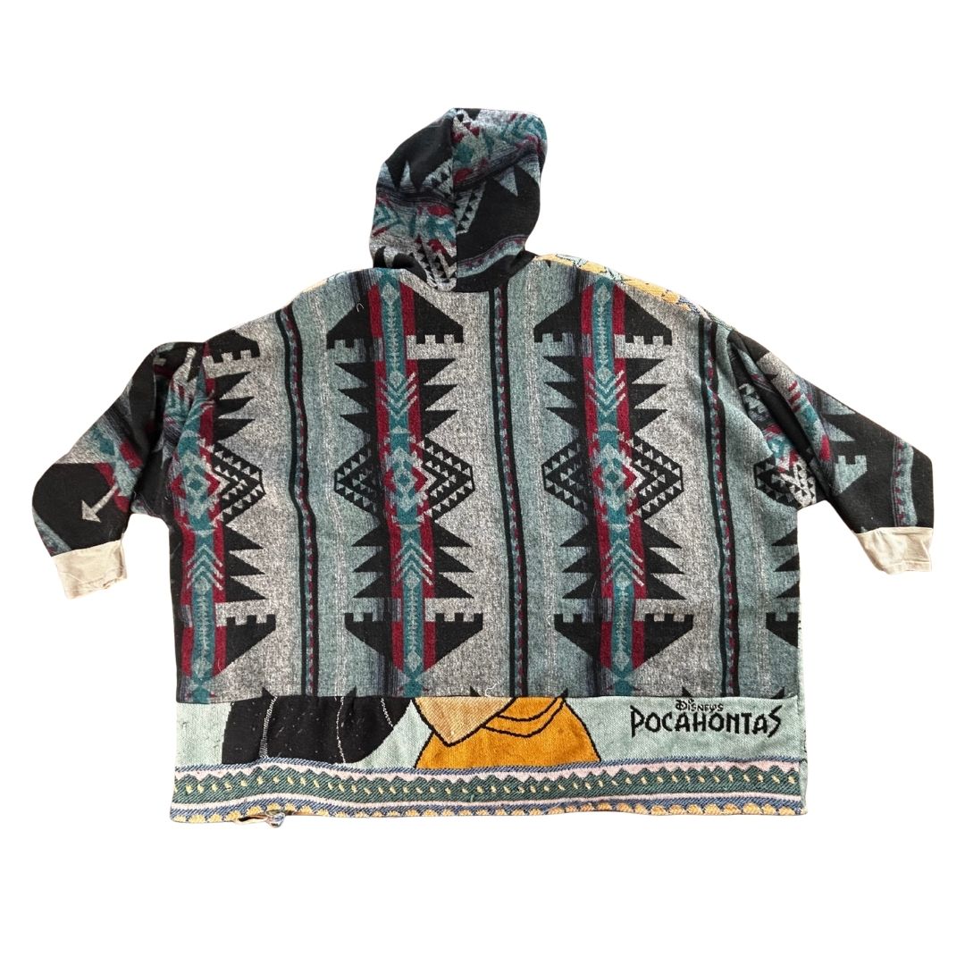 Upcycled Oversized Blanket Hoodie — Pocahontas Edition (One-of-One)
