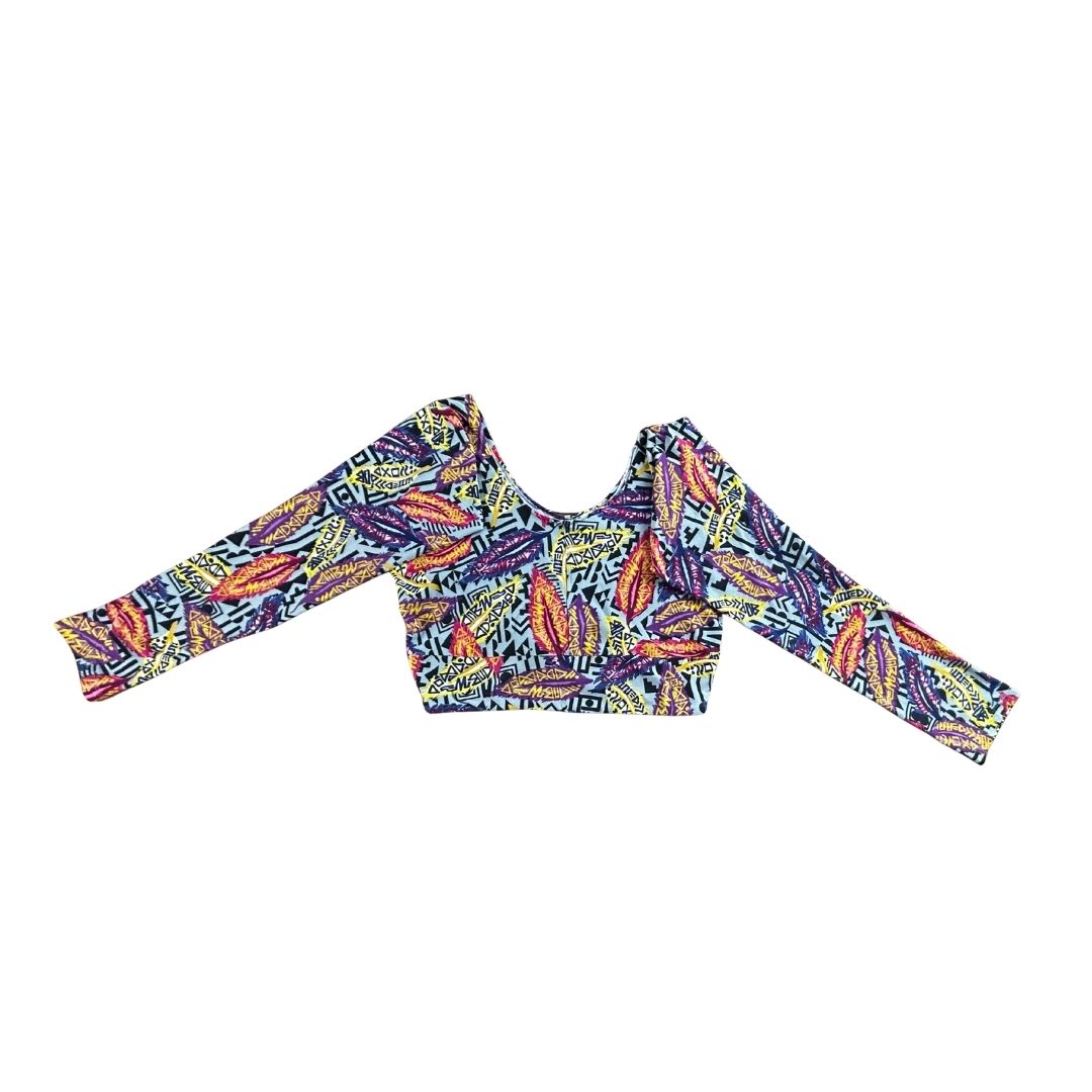 Upcycled Long Sleeve Crop Top – Made From Leggings