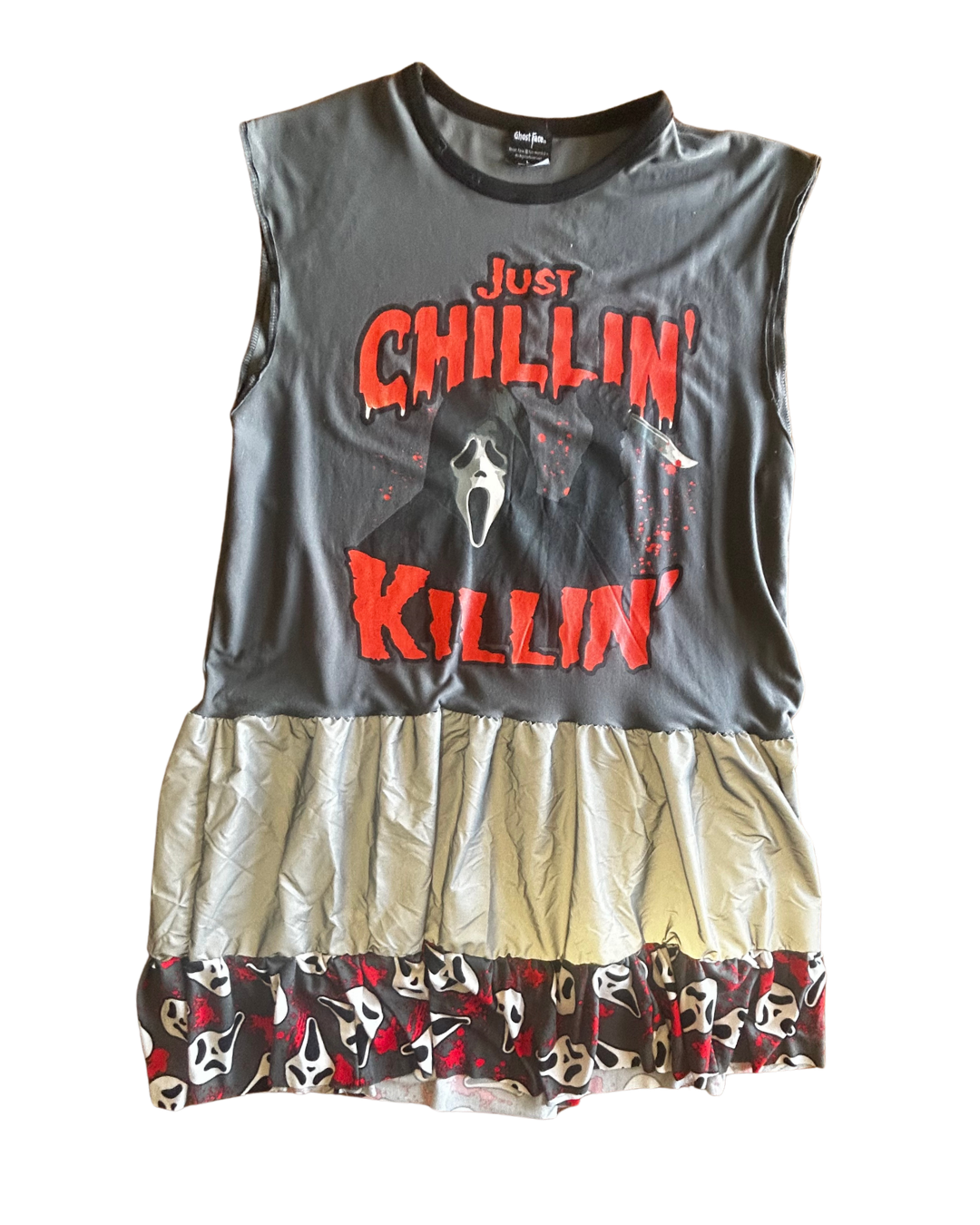 Just Chillin’ Killin’ Upcycled T-Shirt Dress