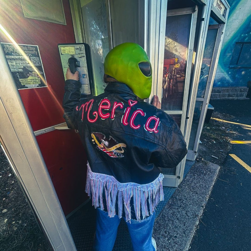 ’Merica Fringe Jacket – One of a Kind Upcycled Statement Piece