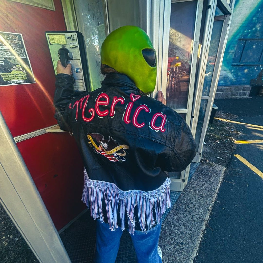 ’Merica Fringe Jacket – One of a Kind Upcycled Statement Piece