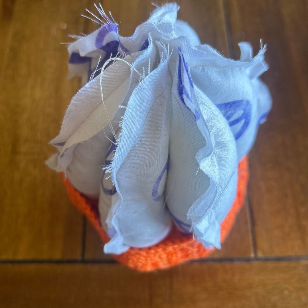 Handmade Fabric Cactus with Crochet Pot | Vibrant Boho Home Decor | One-of-a-Kind