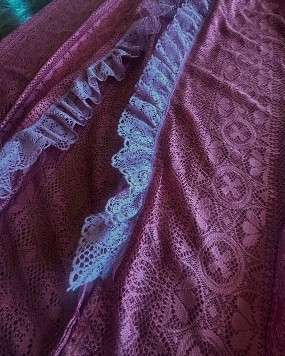 Midnight Rose Lace Duster