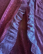 Midnight Rose Lace Duster showcasing intricate lace and patchwork design, perfect for unique women's clothing.