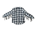 Itachi Fringe Flannel – One of a Kind Upcycled Statement Piece