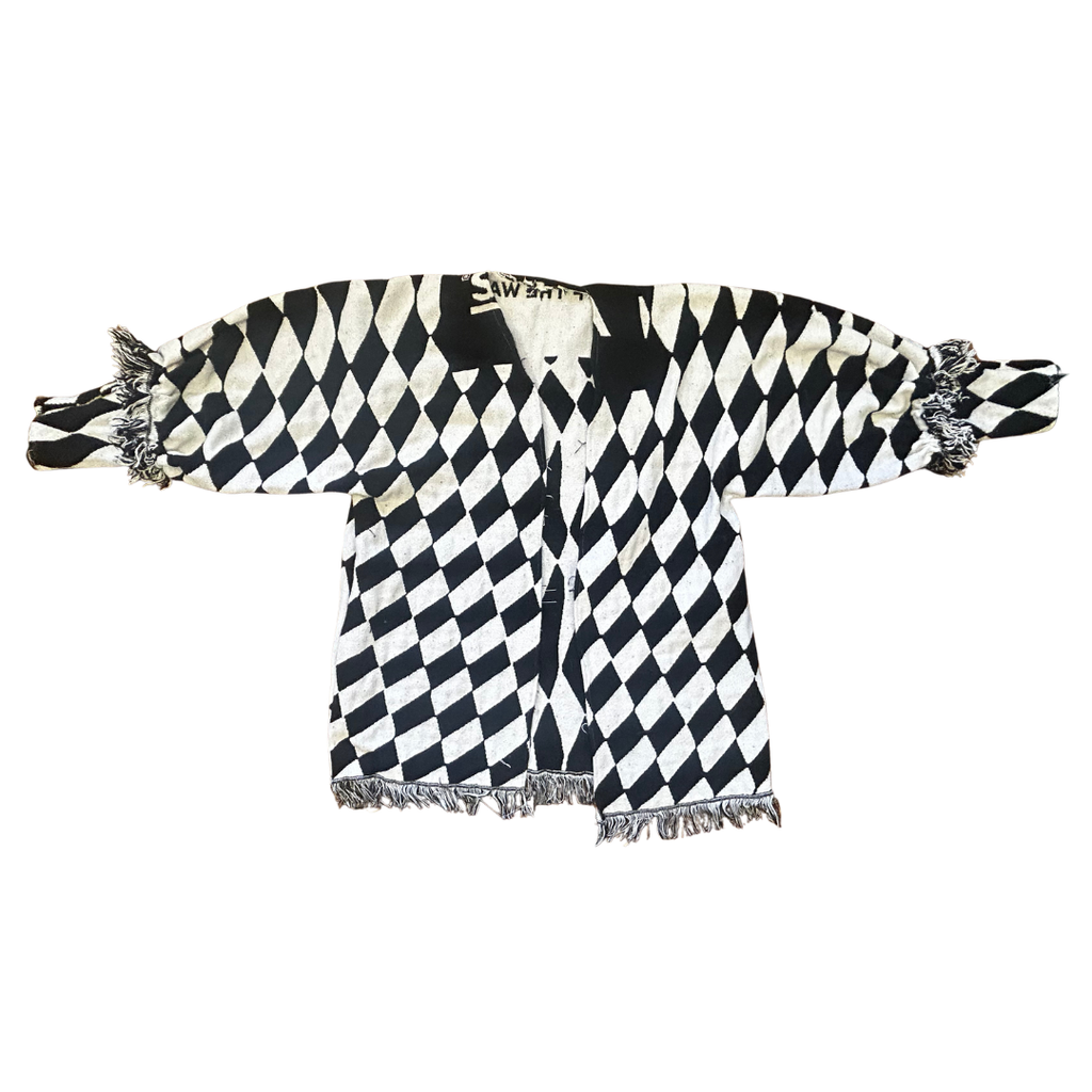 Checkmate Chaos Jacket – One of a Kind Upcycled Statement Piece