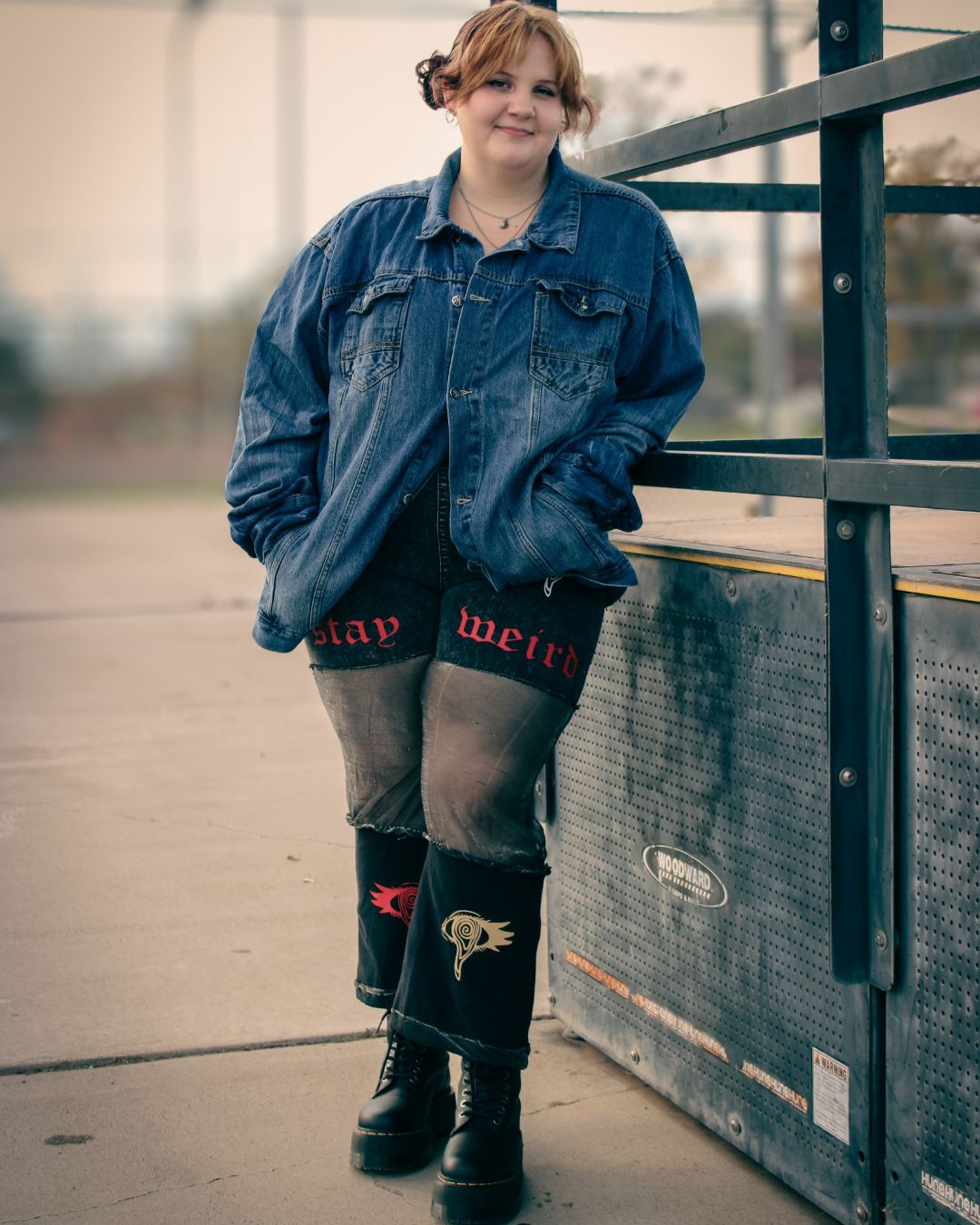 Stay Weird Upcycled Patchwork Flare Pants | One of One