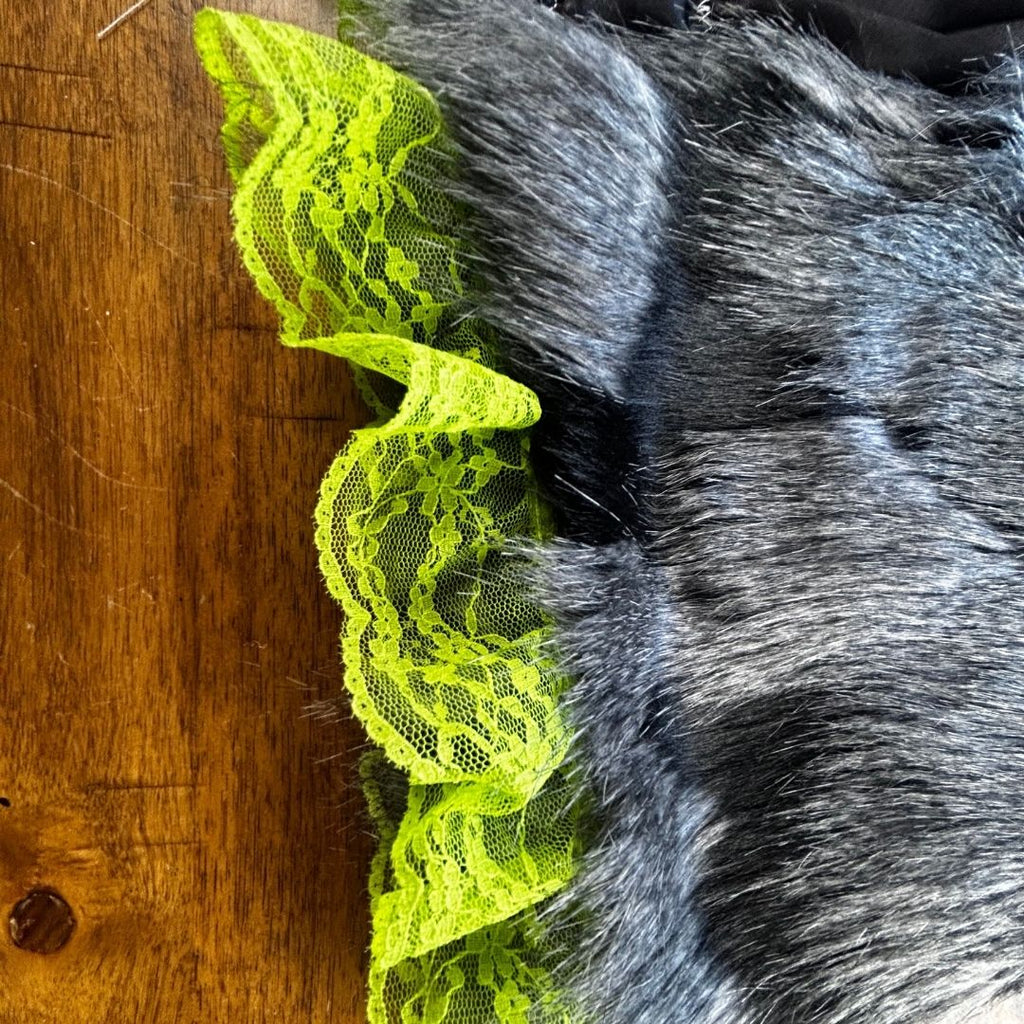 The Exorcist Faux Fur Jacket — Upcycled Horror Couture