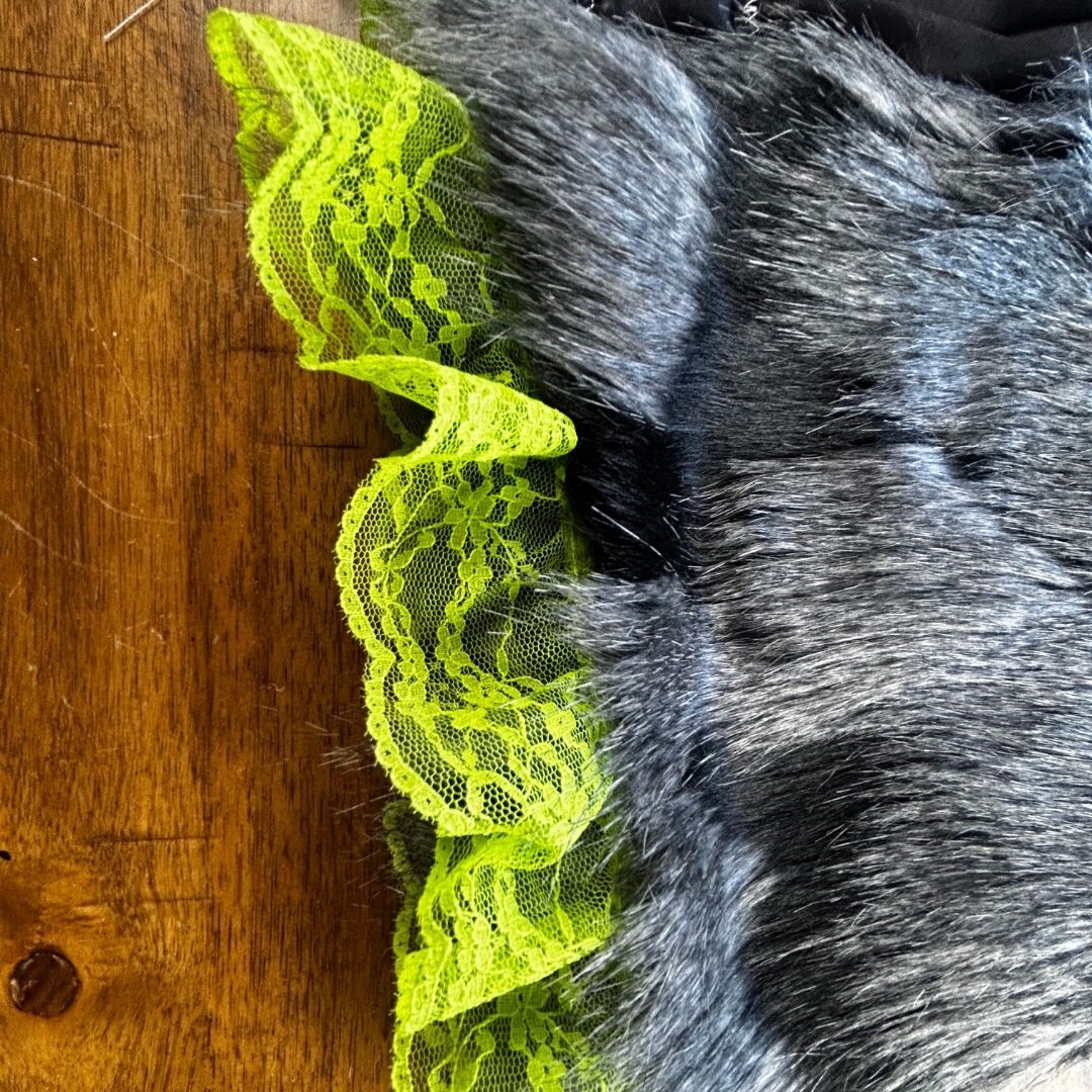 The Exorcist Faux Fur Jacket — Upcycled Horror Couture