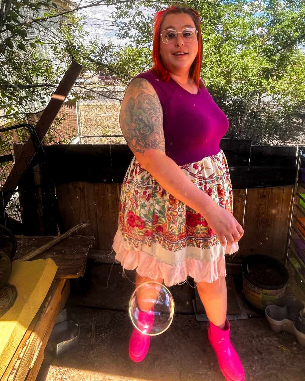 Alien Patch Dress – Handmade & Upcycled