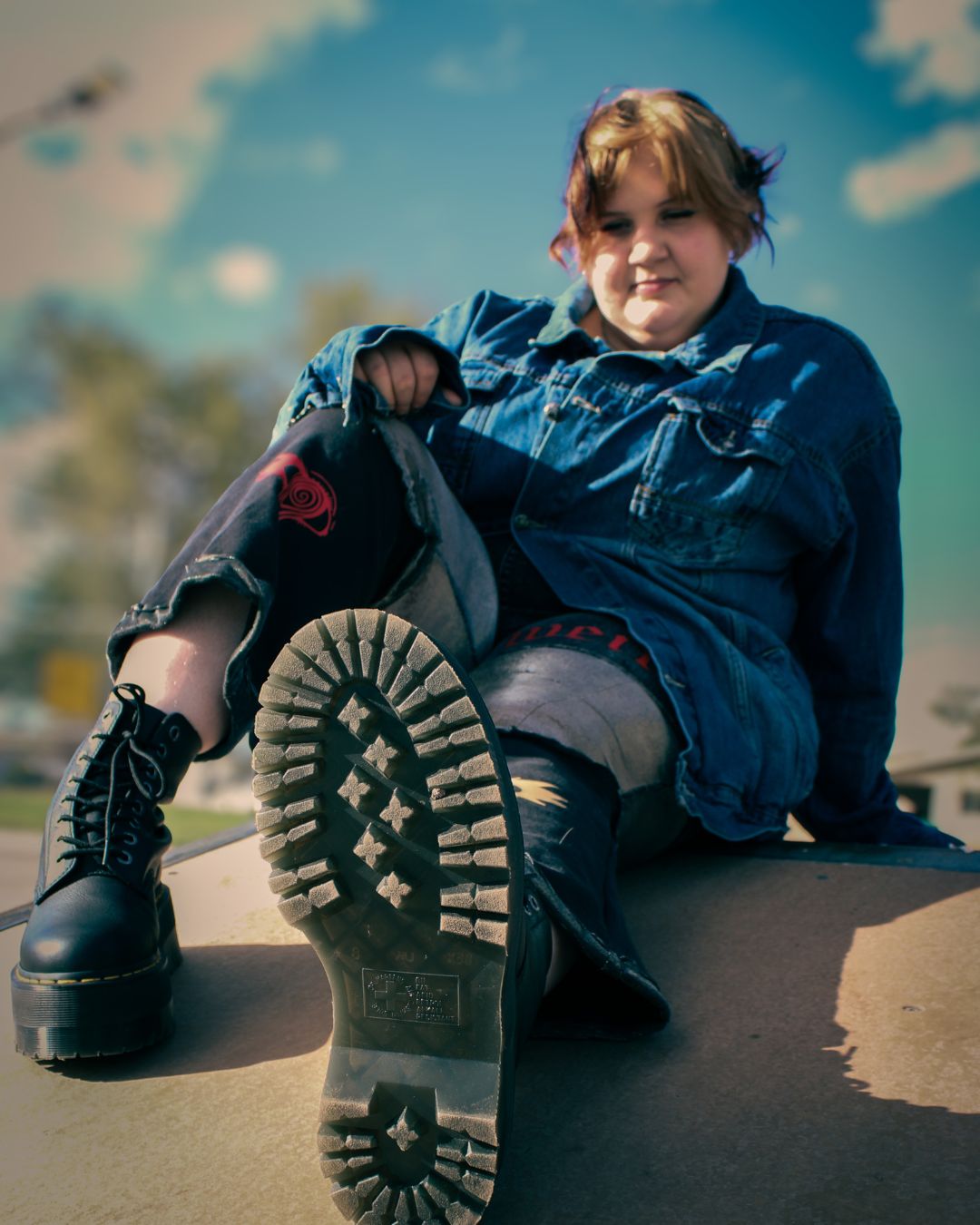 Stay Weird Upcycled Patchwork Flare Pants | One of One