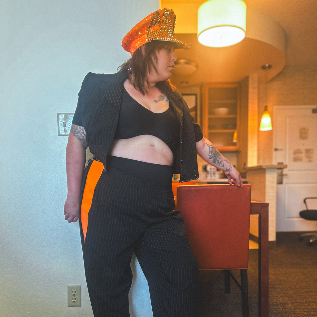 Midnight Mischief Upcycled Two-Piece Set
