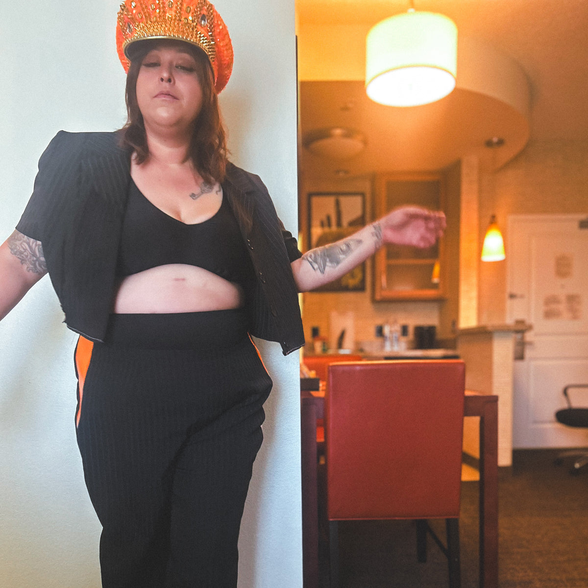 Midnight Mischief Upcycled Two-Piece Set
