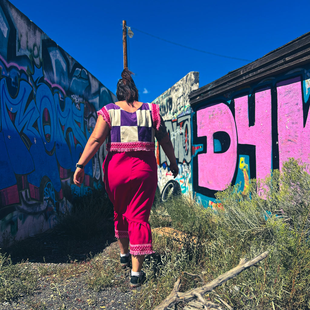 Hot Mess Express Upcycled Ruffle Skirt