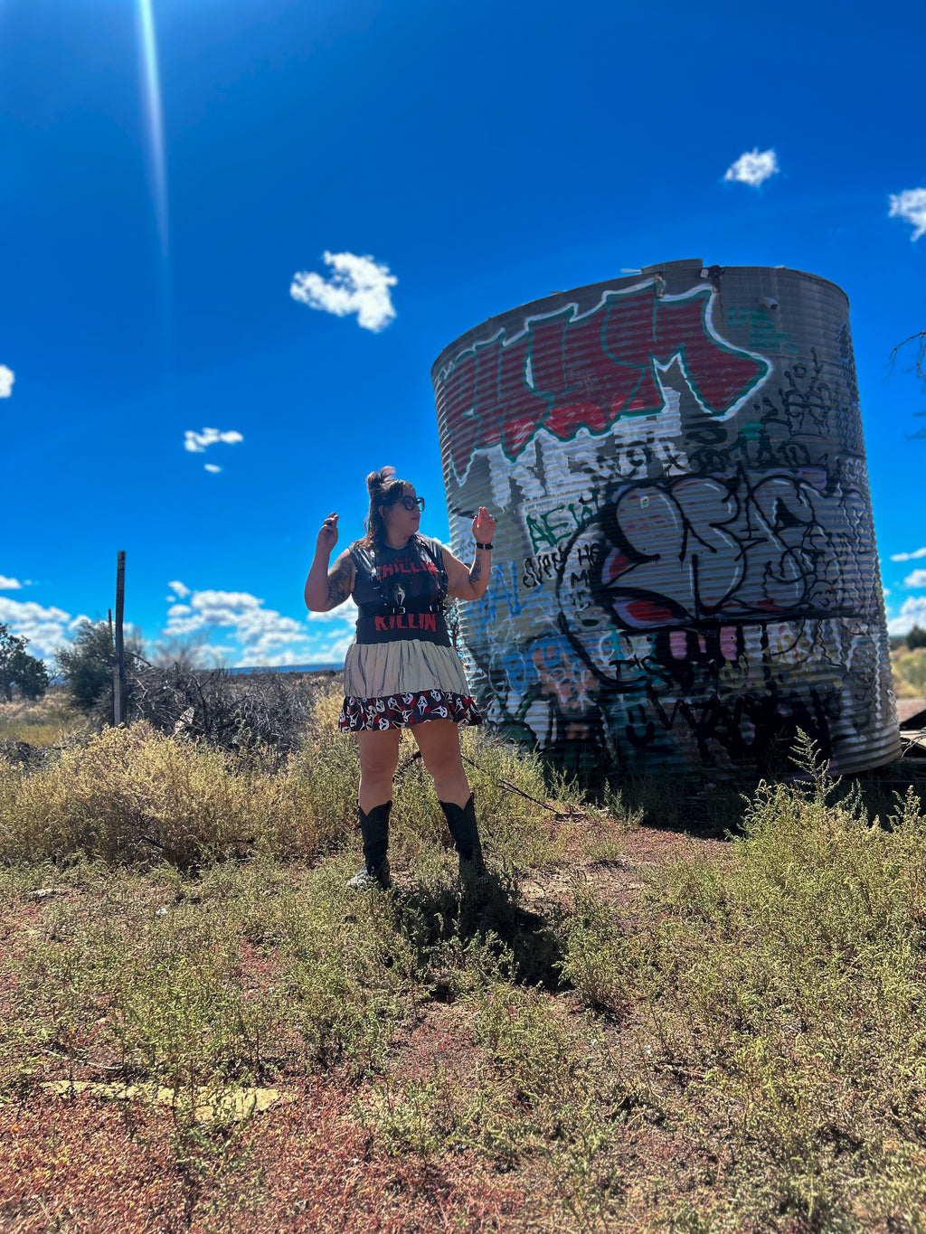 Just Chillin’ Killin’ Upcycled T-Shirt Dress