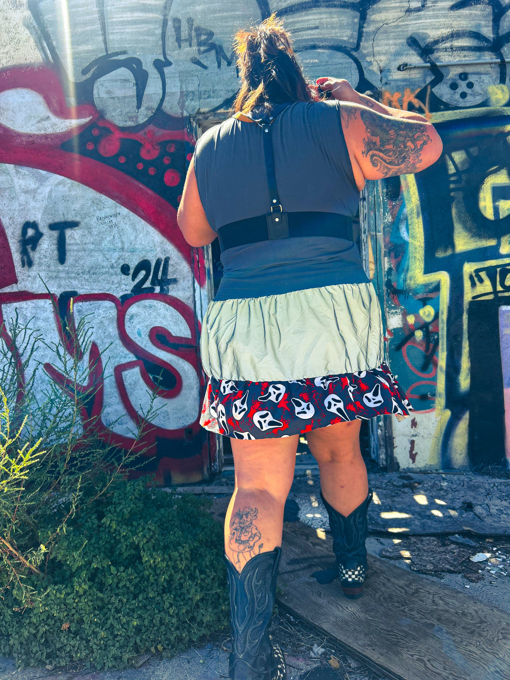 Just Chillin’ Killin’ Upcycled T-Shirt Dress