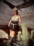 Whiskey Rebel | Upcycled Bandana Fringe Crop Top