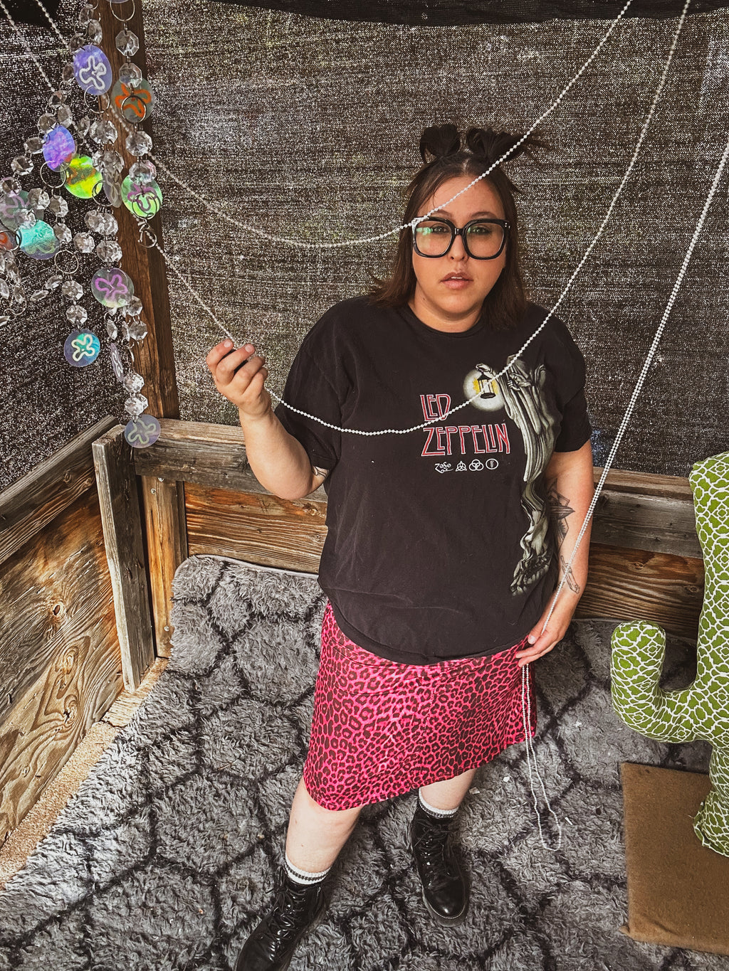 Electric Handmade Leopard Mini Skirt – One of a Kind Upcycled Statement Piece