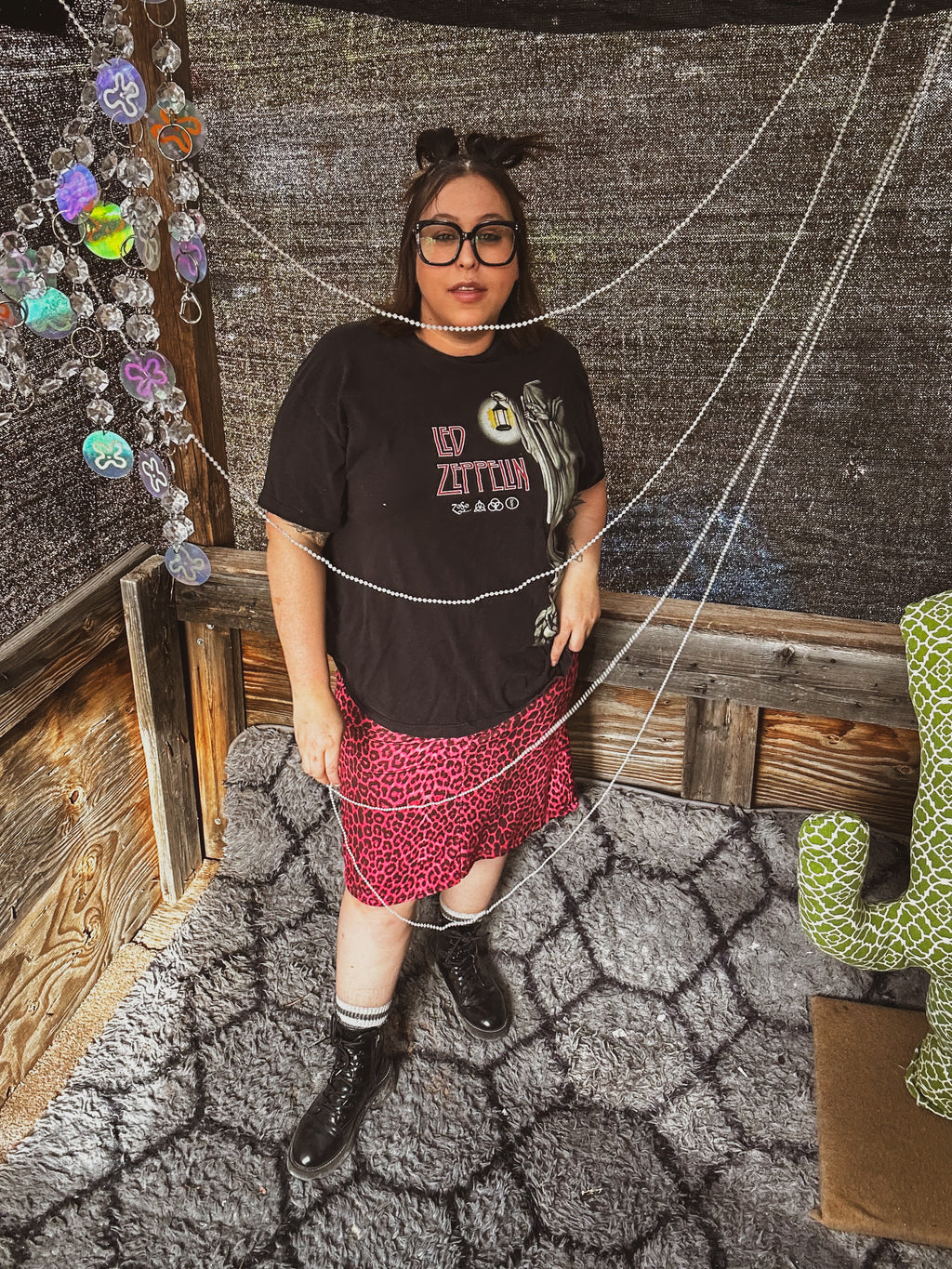 Electric Handmade Leopard Mini Skirt – One of a Kind Upcycled Statement Piece