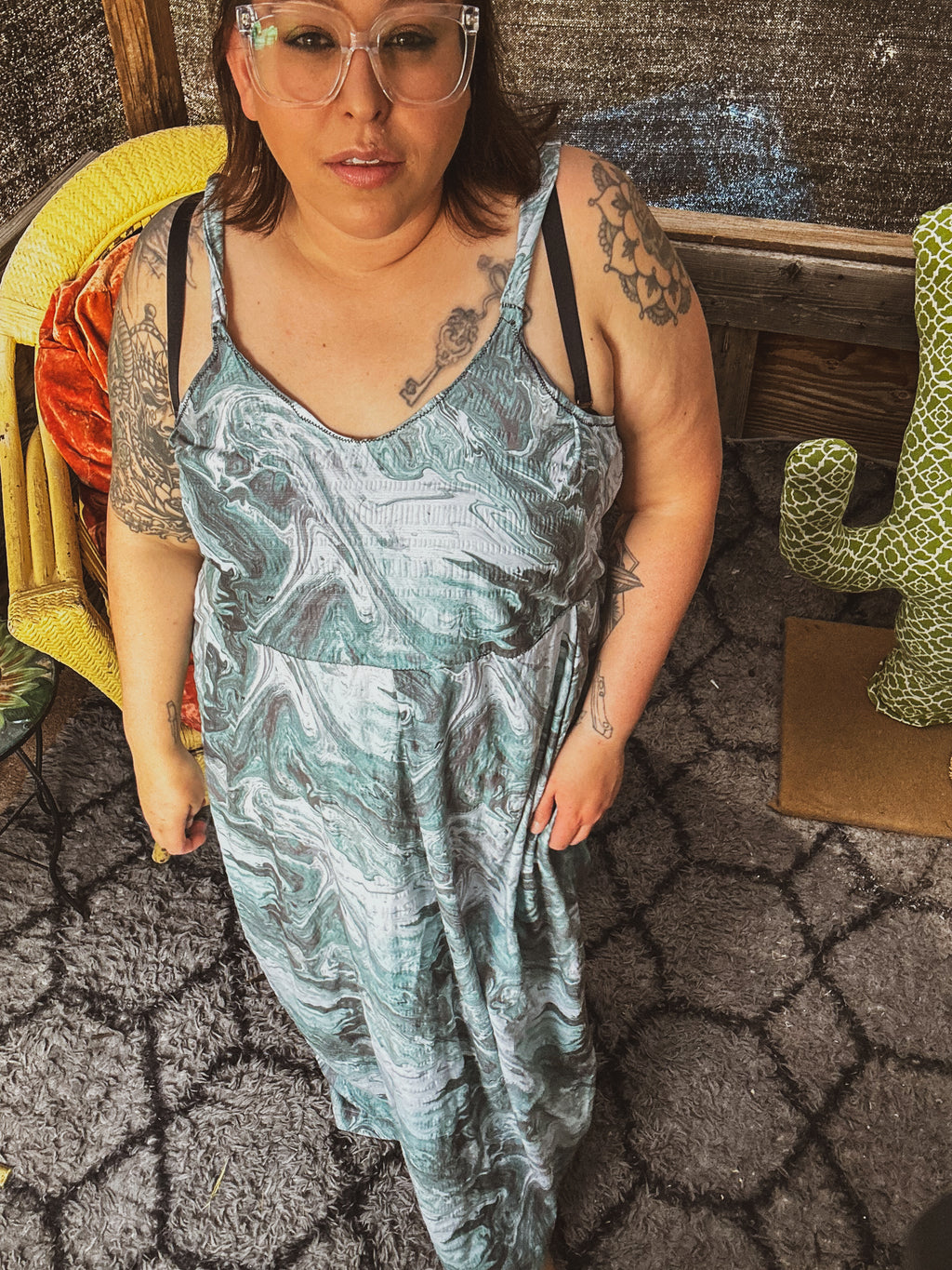 🌊 Marble Mirage Maxi Dress 🌊