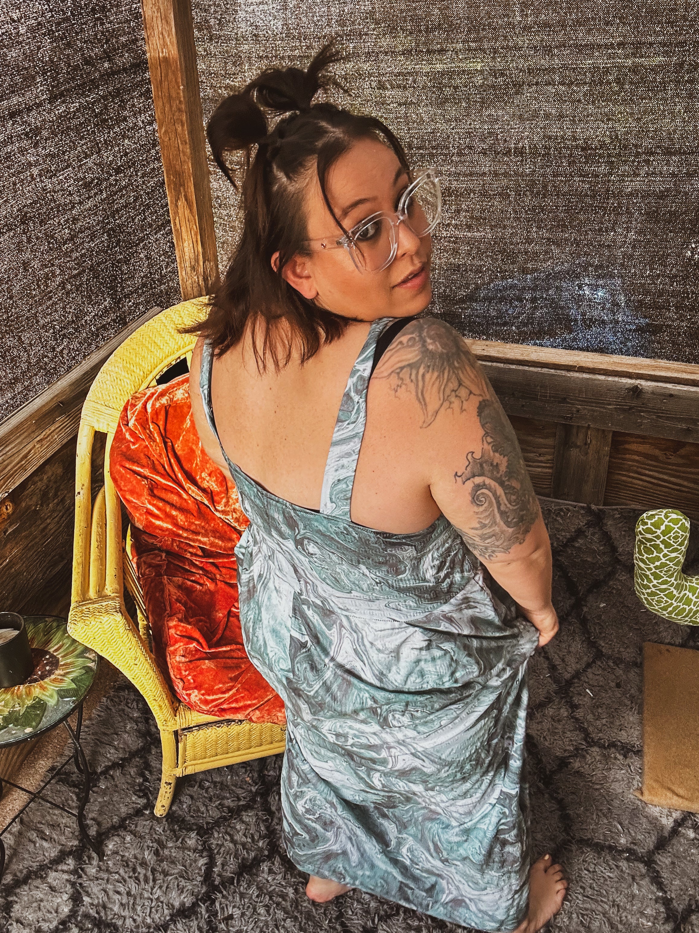 🌊 Marble Mirage Maxi Dress 🌊