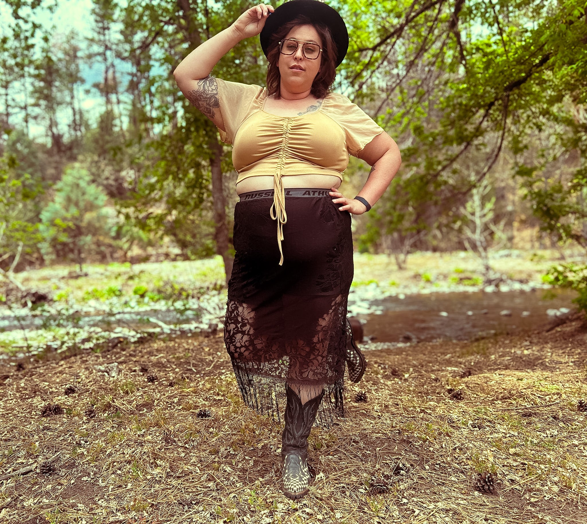 Midnight Kimono Lace Skirt – One of a Kind Upcycled Statement Piece
