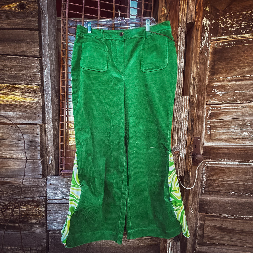 Emerald Flow Wide-Leg Pants