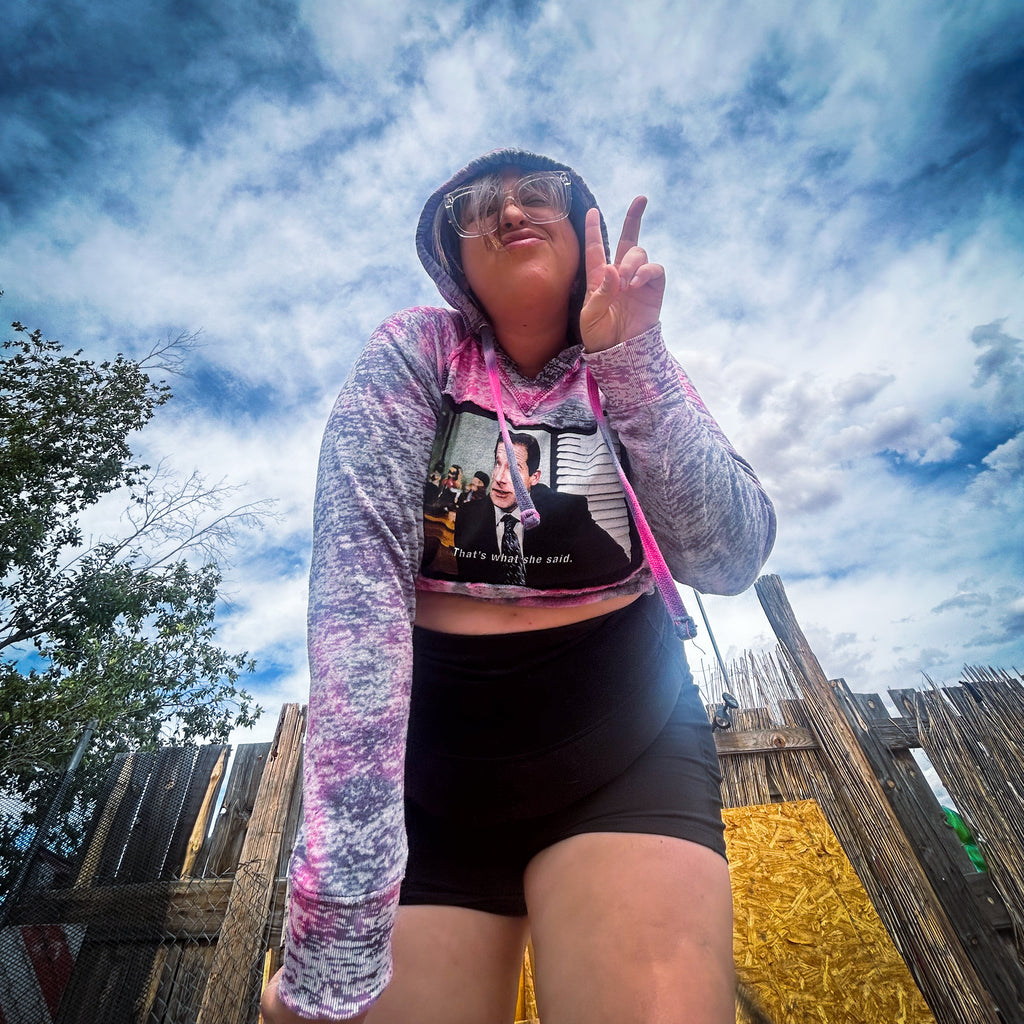 That's What She Said Crop Hoodie