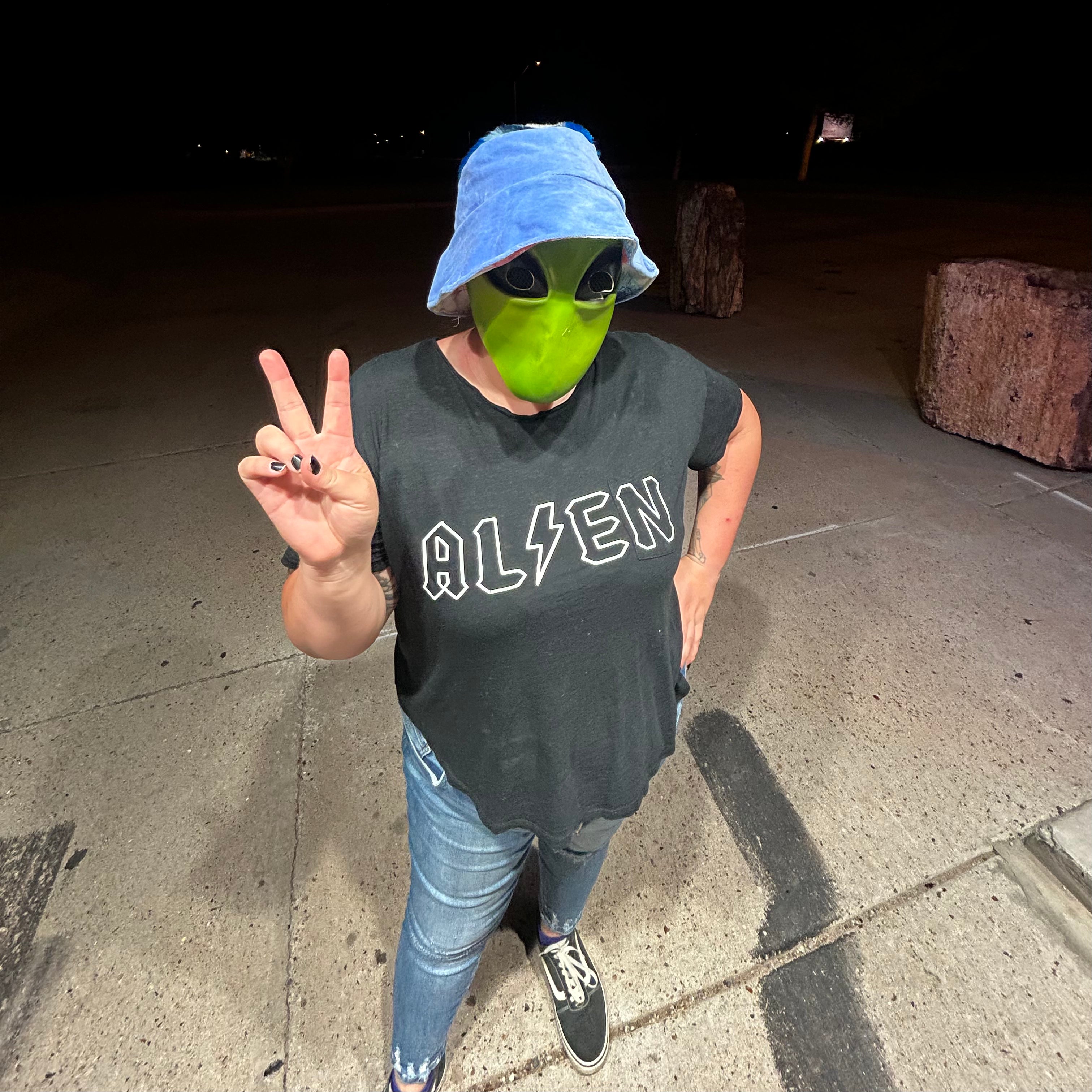Blue Fur Reversible Bucket Hat – Handmade & One-of-a-Kind