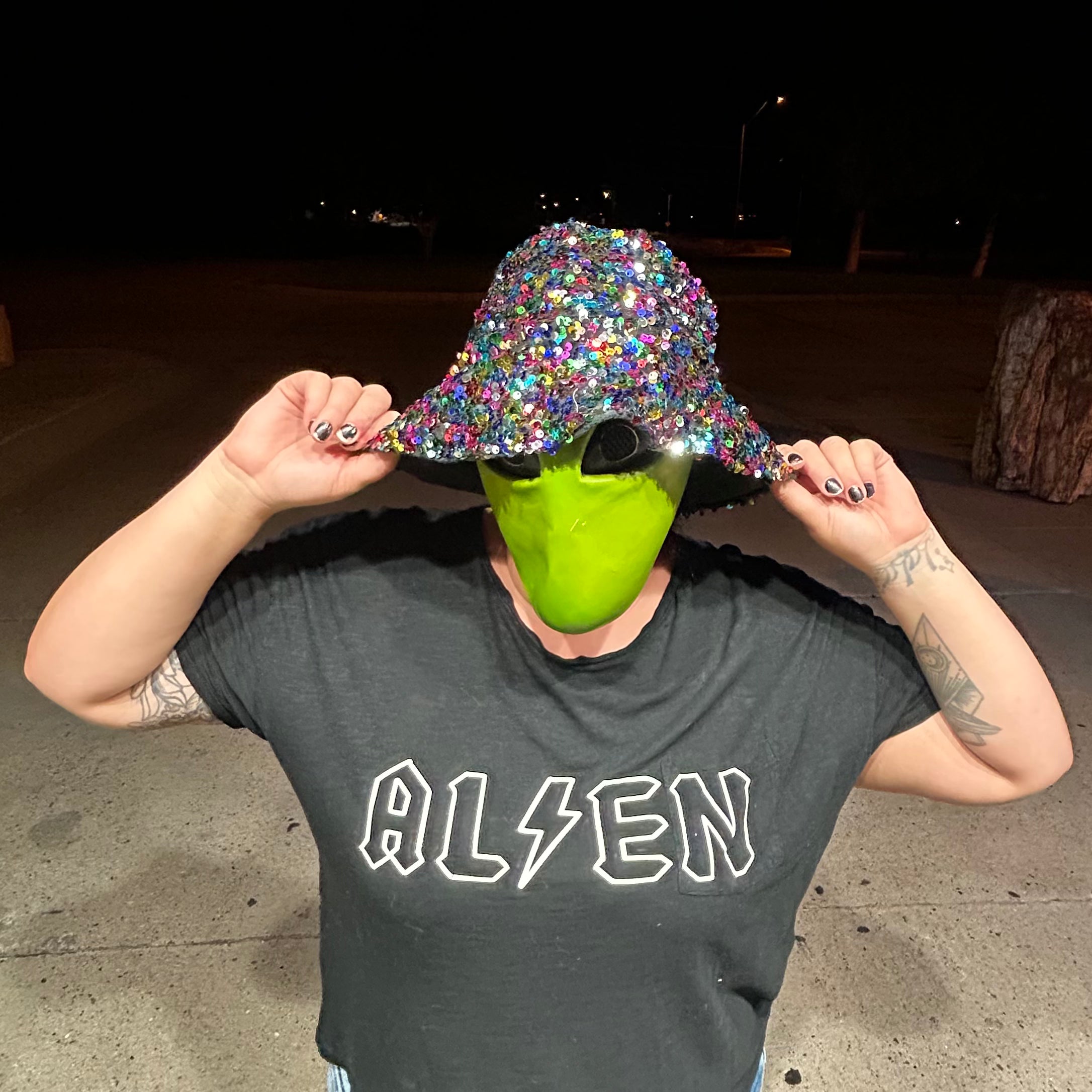 Sequin Reversible Bucket Hat – Handmade & Upcycled