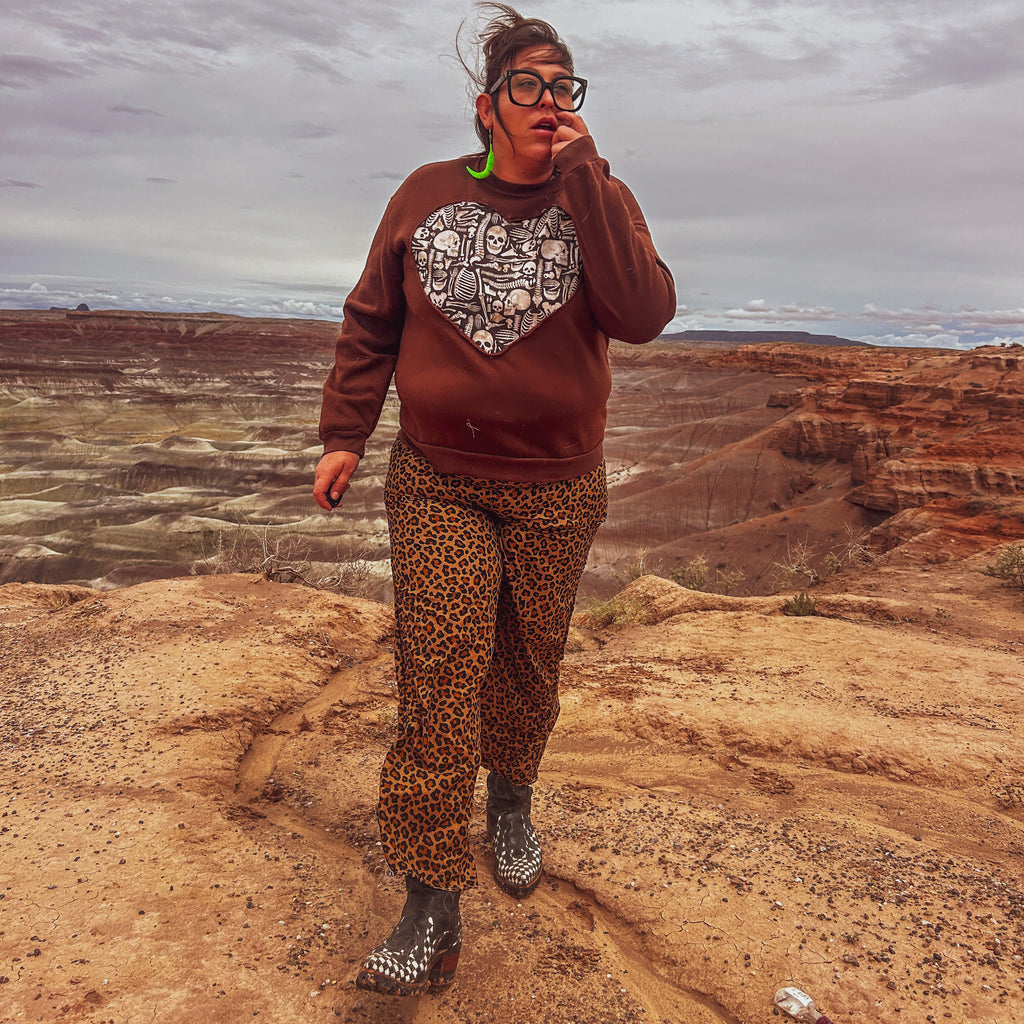 Wild Leopard Lounge Pants – One of a Kind Upcycled Statement Piece