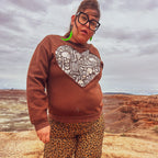 Soft Spine Love Sweatshirt – One of a Kind Upcycled Statement Piece