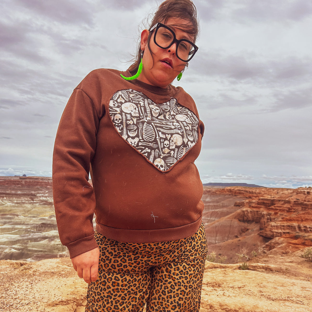 Soft Spine Love Sweatshirt – One of a Kind Upcycled Statement Piece
