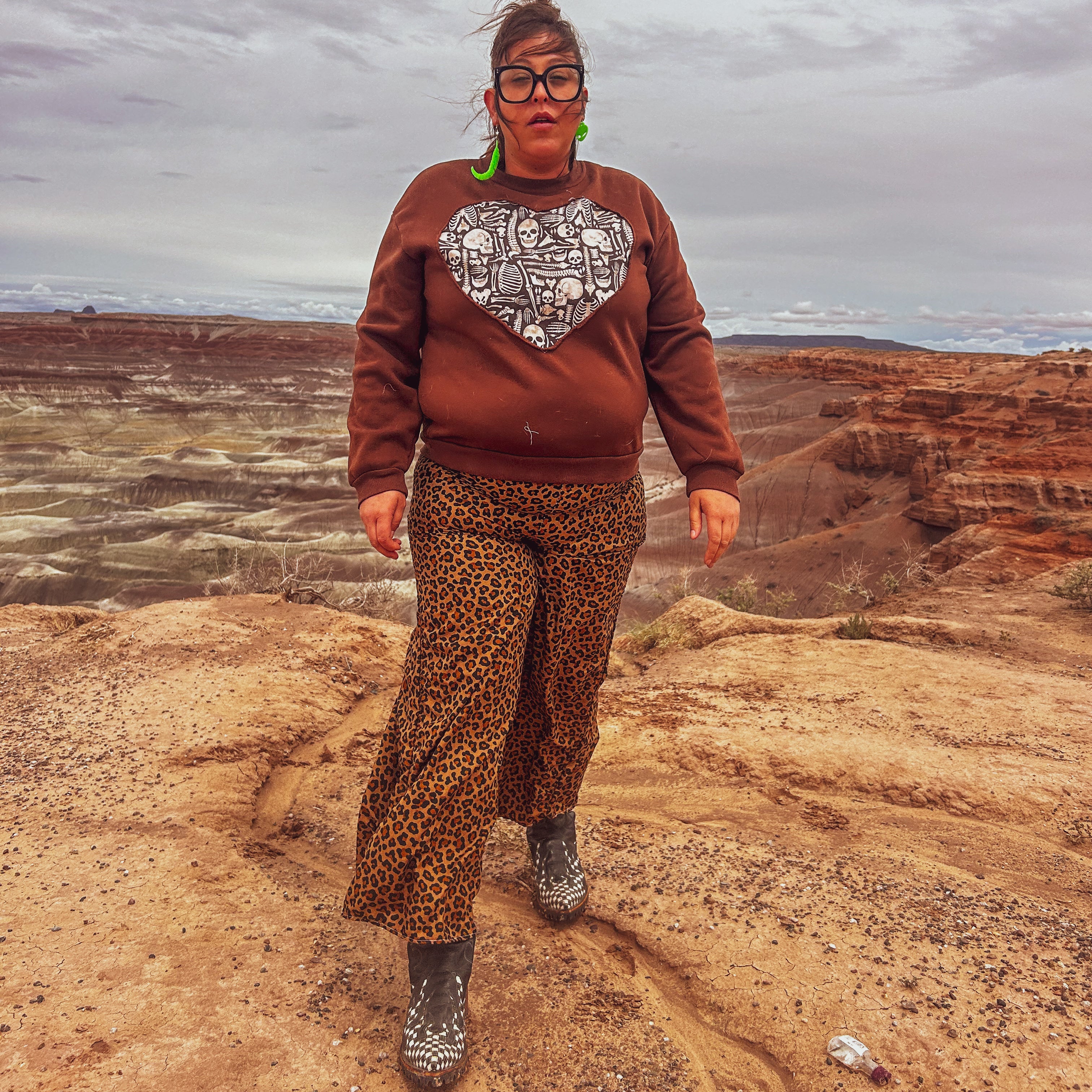Wild Leopard Lounge Pants – One of a Kind Upcycled Statement Piece