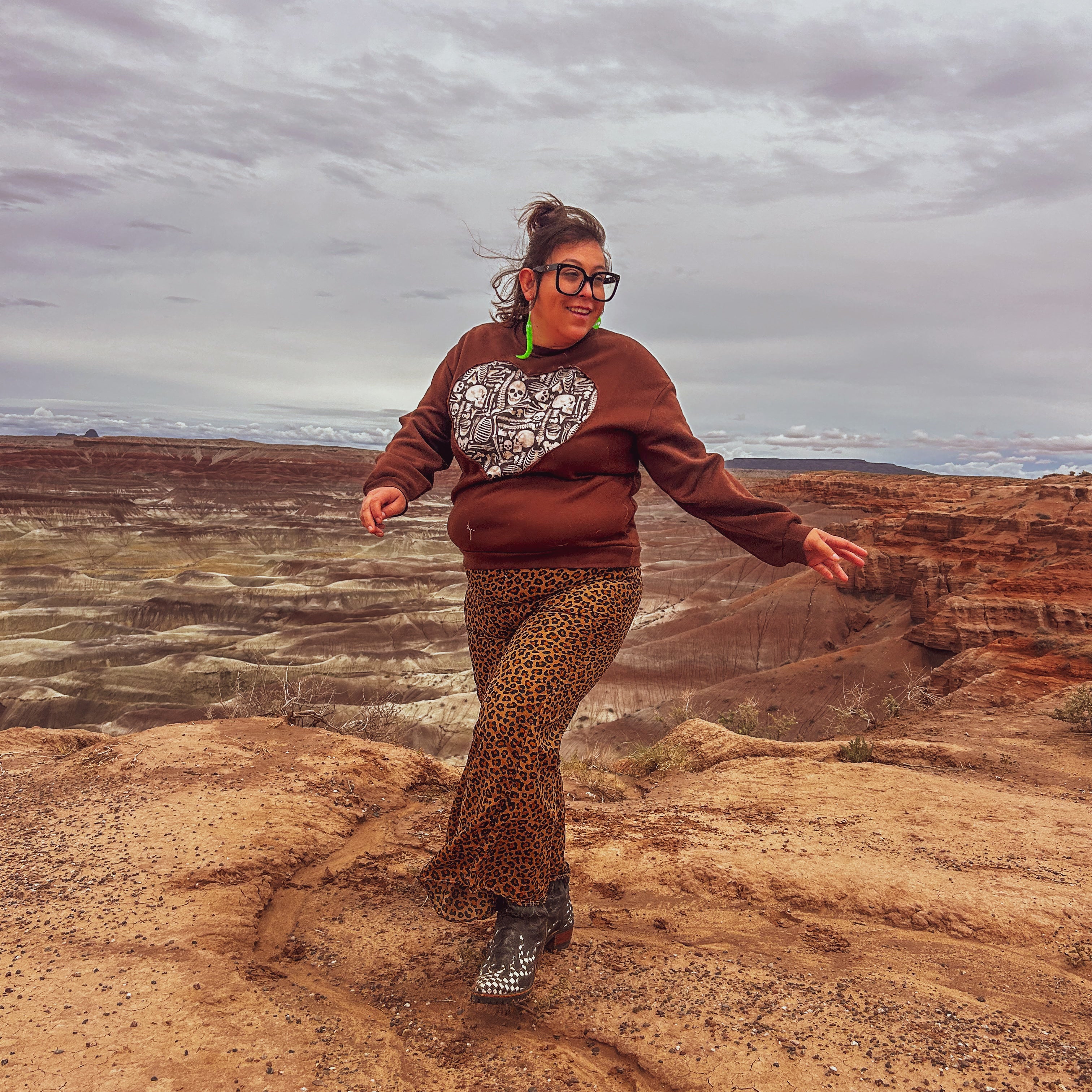 Wild Leopard Lounge Pants – One of a Kind Upcycled Statement Piece