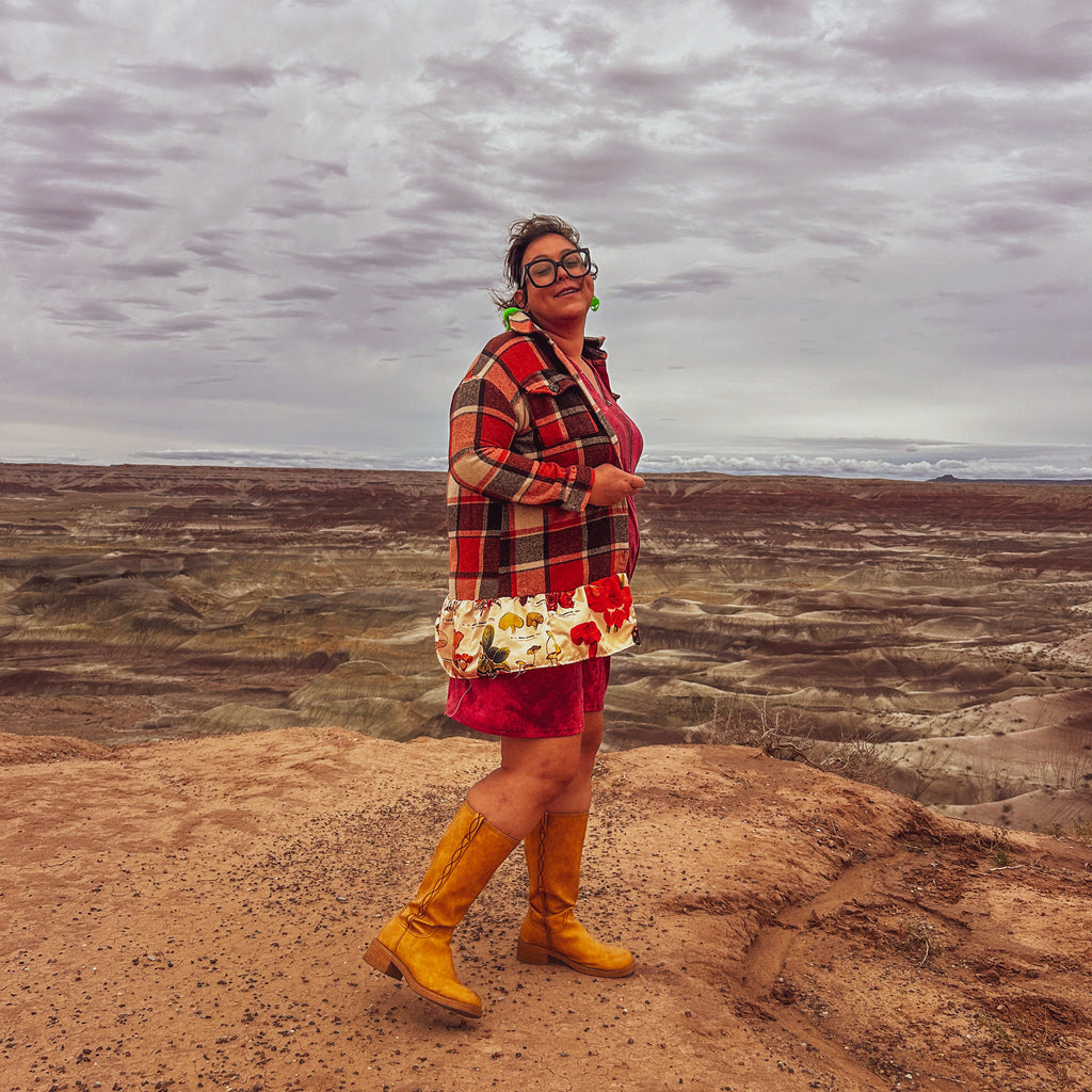 Cosmic Bloom Zip Hoodie – One of a Kind Upcycled Statement Piece