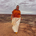 Banana Split Maxi Dress – One of a Kind Upcycled Statement Piece