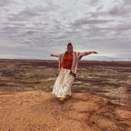 Boho Chic Striped Kimono – Handmade with Fringe